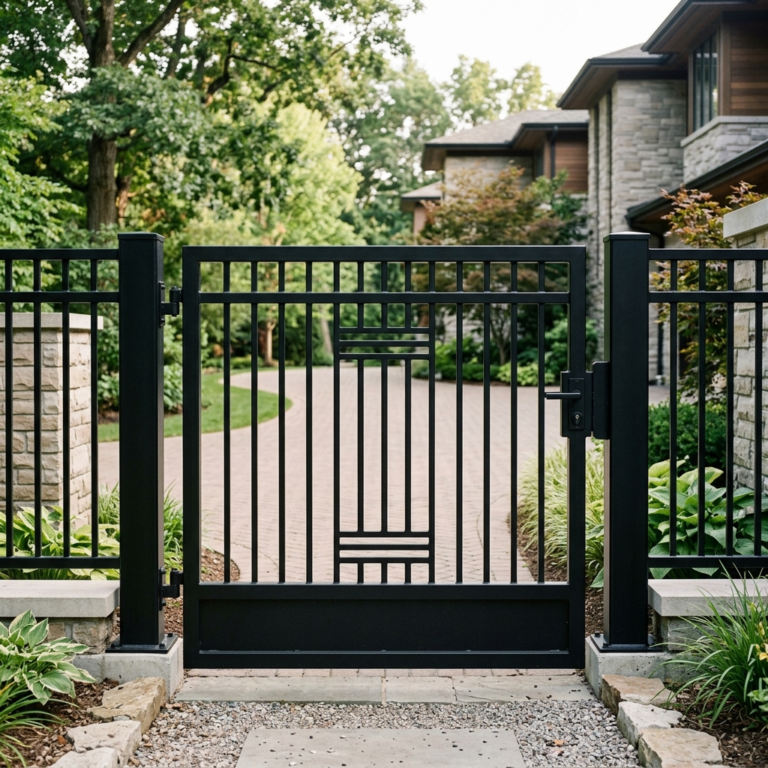 Pagar Rumah Industrial — Kayu & Besi